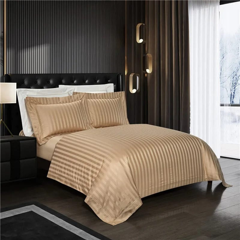 Modern Champagne Duvet Cover Set