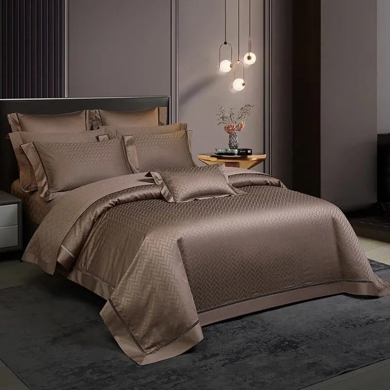 Elegant Brown Duvet Cover Set