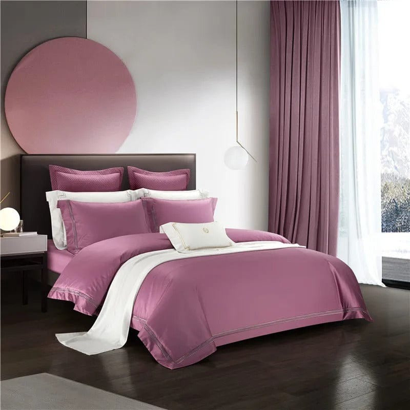 Minimalist Pink Duvet Cover Set