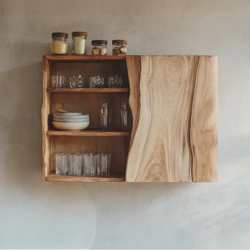 Mid Century Wall Display Cabinet For Kitchen Or Dining Room