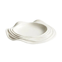 Elegant White Waves Plate Collection