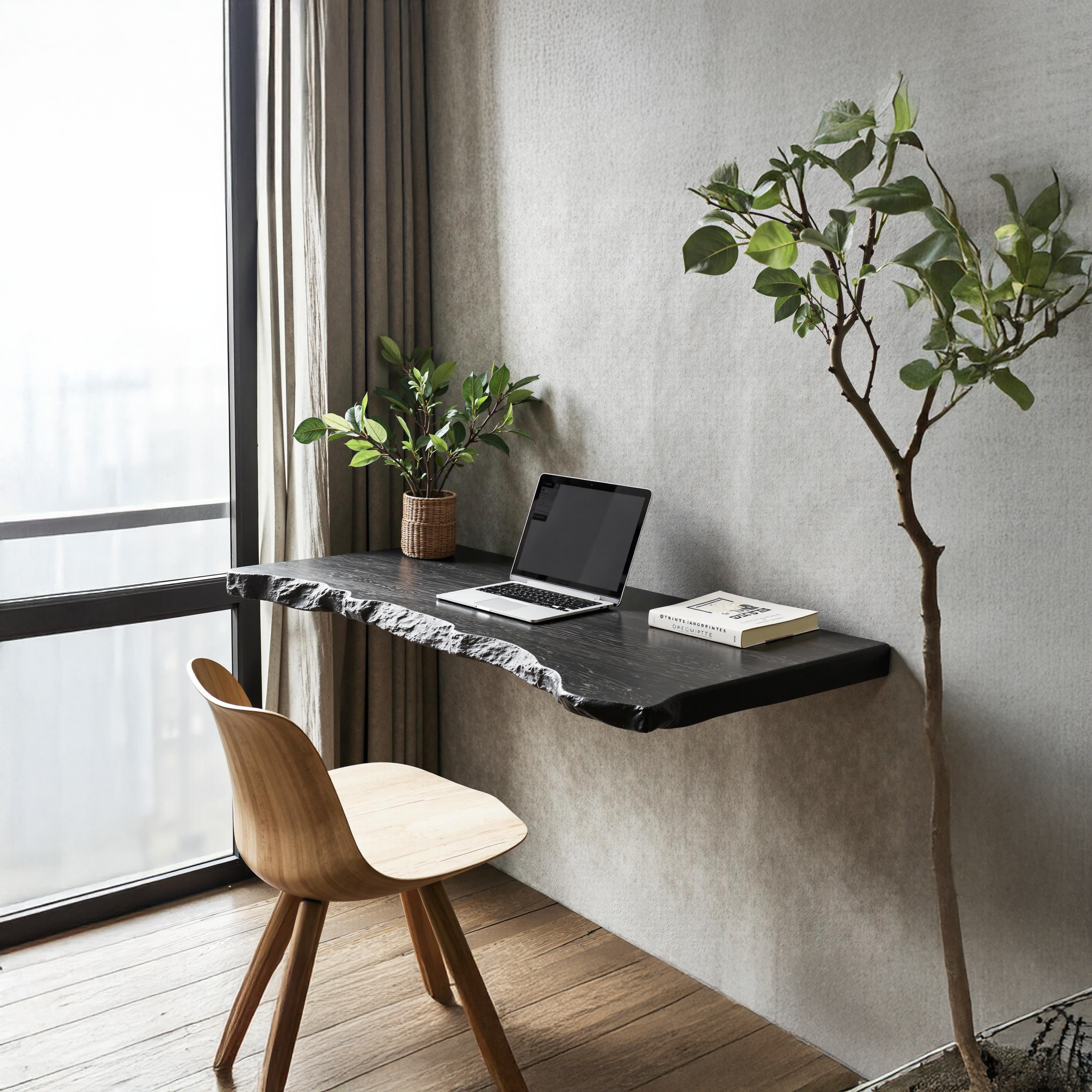 Rustic Wooden Floating Table For Cozy Bedroom Furniture SILDTFLD010