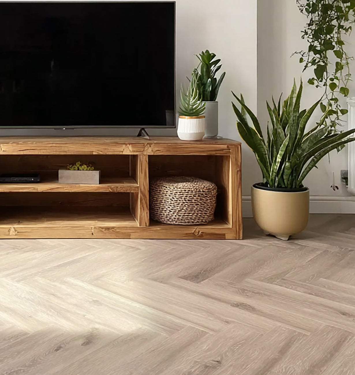 Handcrafted Rustic TV Stand with Storage – Reclaimed Solid Wood Console