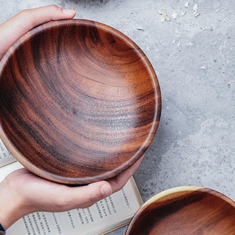 Deluxe Acacia Wood Serving Bowl