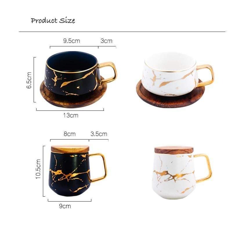 Sleek Black & White With Gold Touch Mug