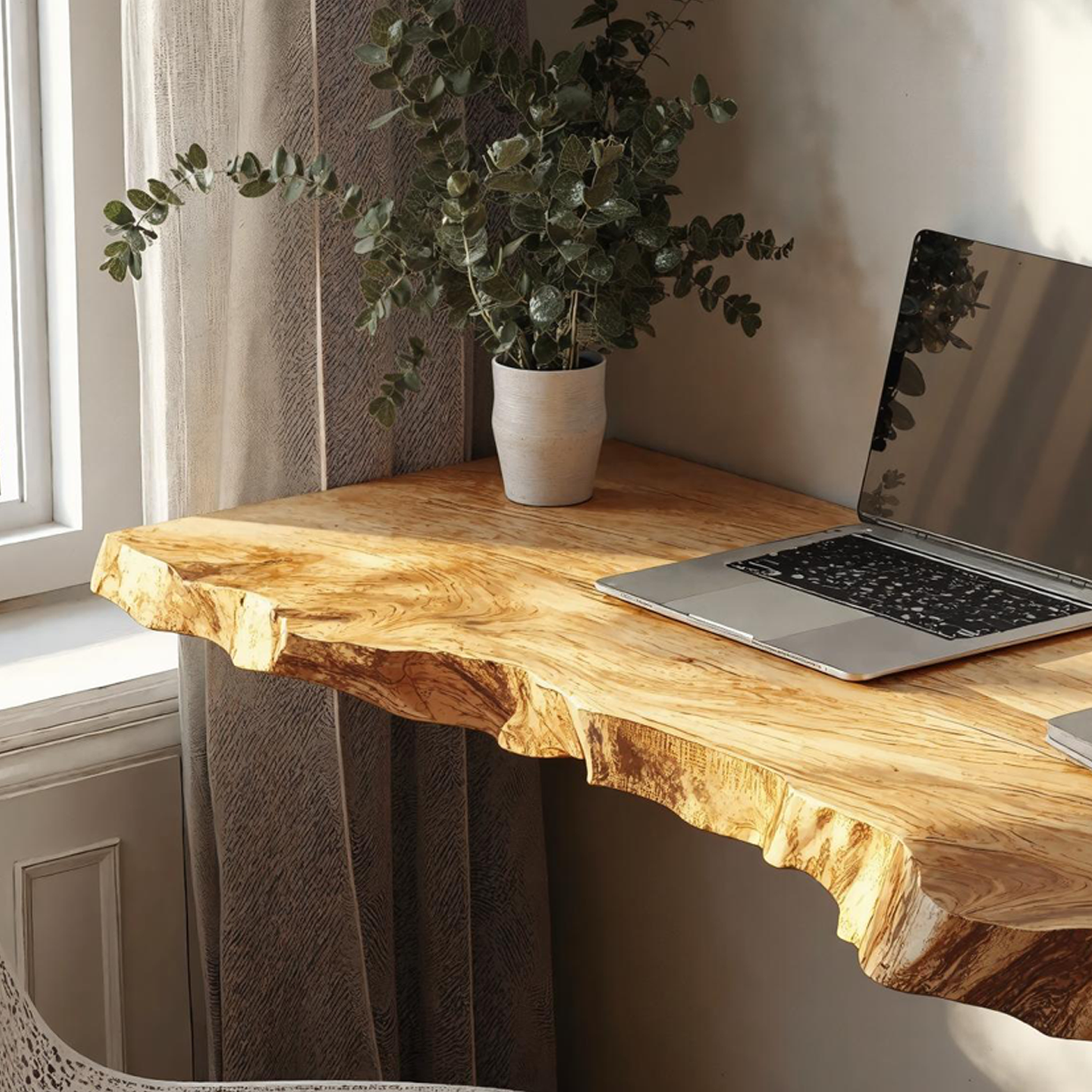 Farmhouse Solid Wood Floating Desk For Cozy And Functional Spaces SILDTFLD031