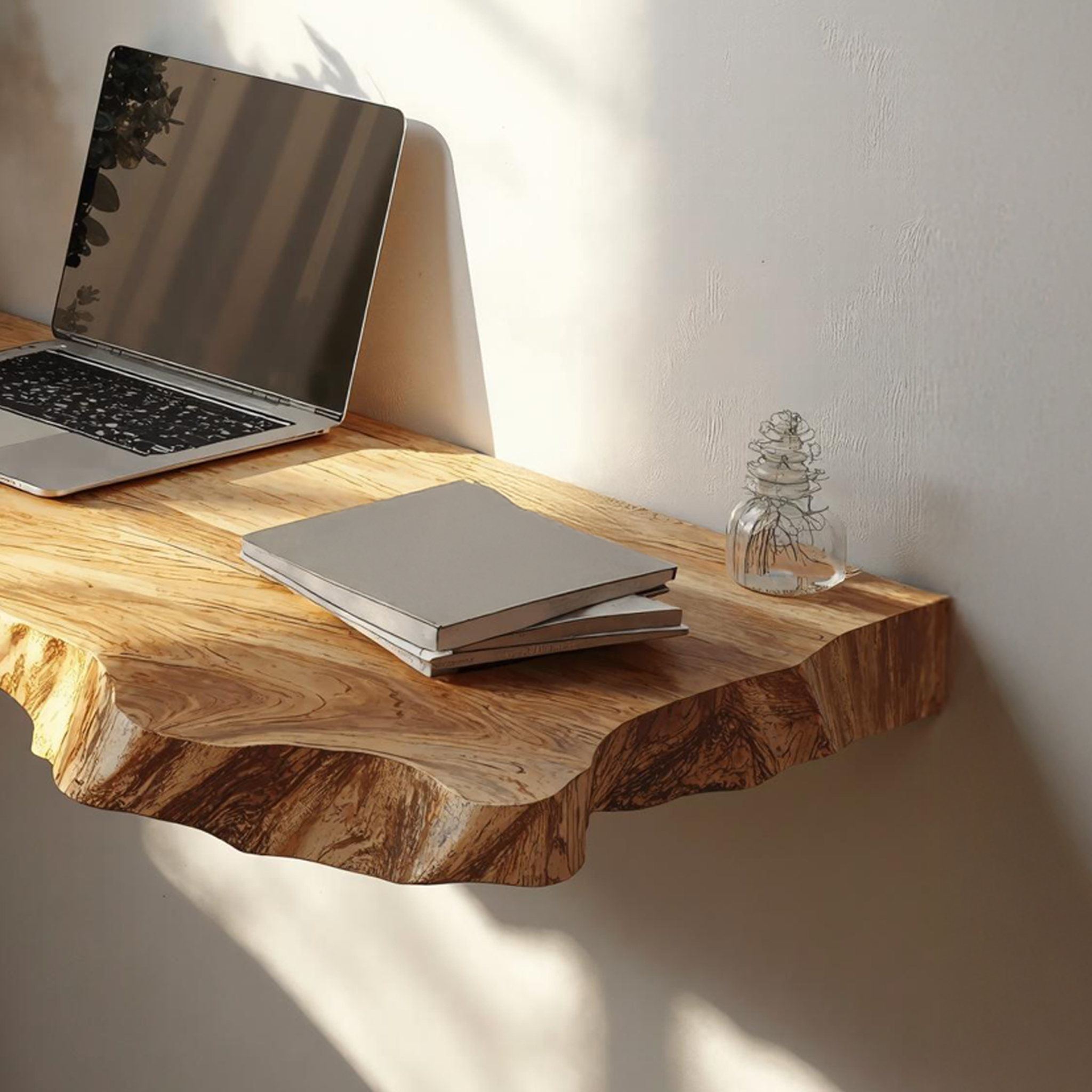 Farmhouse Solid Wood Floating Desk For Cozy And Functional Spaces SILDTFLD031