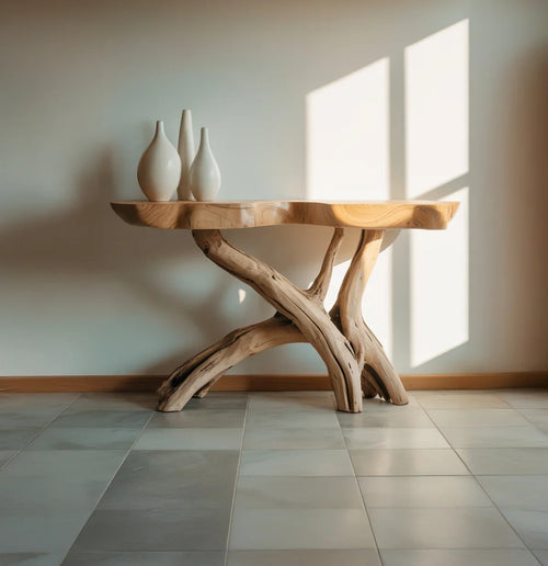 Handcrafted Live Edge Console Table Furniture Decor