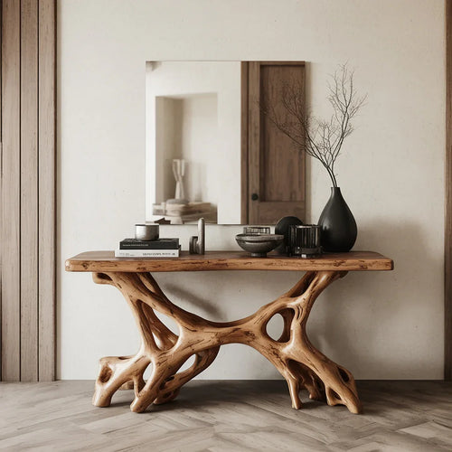 Handcrafted Wooden Entryway Table – Rustic Console Table, Modern Reclaimed Wood Accent