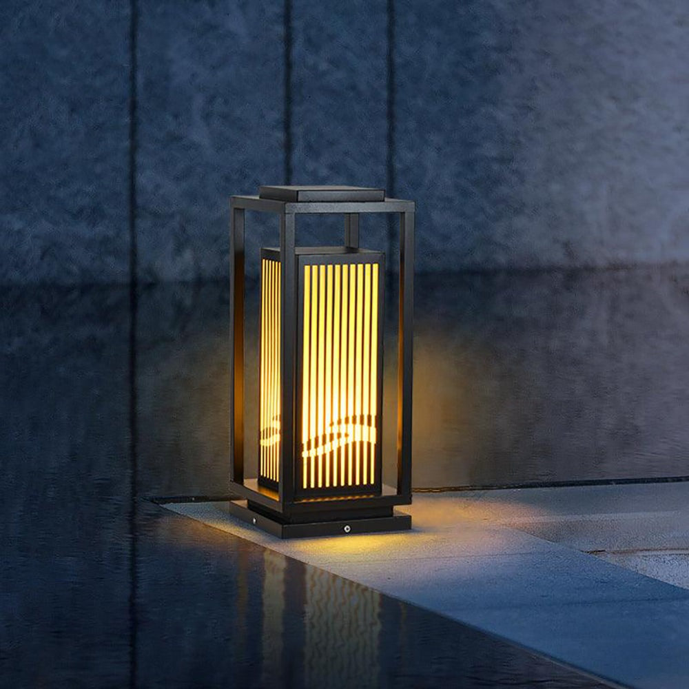 Modern Square Cage Outdoor Light