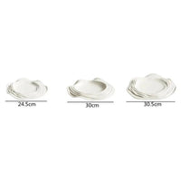 Elegant White Waves Plate Collection