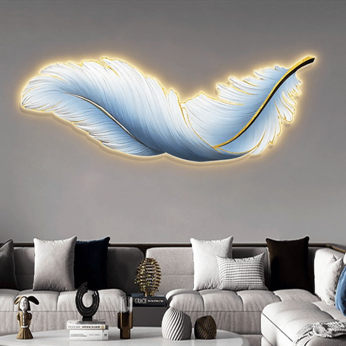 Elegant Feather Wall Light