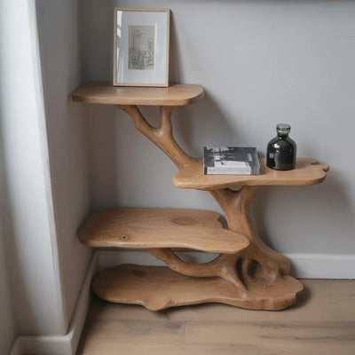 Organic Solid Wood Nightstand – Handcrafted Live Edge Bedside Table