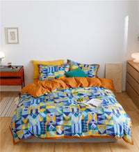 Unique Shape-Patterned Duvet Cover Set