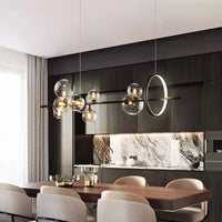 Elegant Bubble Glass Linear Chandelier