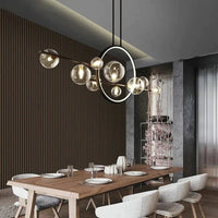 Elegant Bubble Glass Linear Chandelier