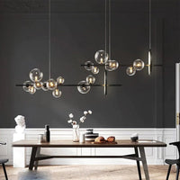 Elegant Bubble Glass Linear Chandelier