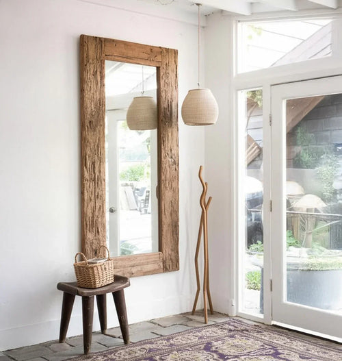 Handmade Wooden Mirror Frame Modern Full Length Mid Century Decor