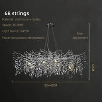 Luxurious Crystalline Luxe Chandelier - Silver