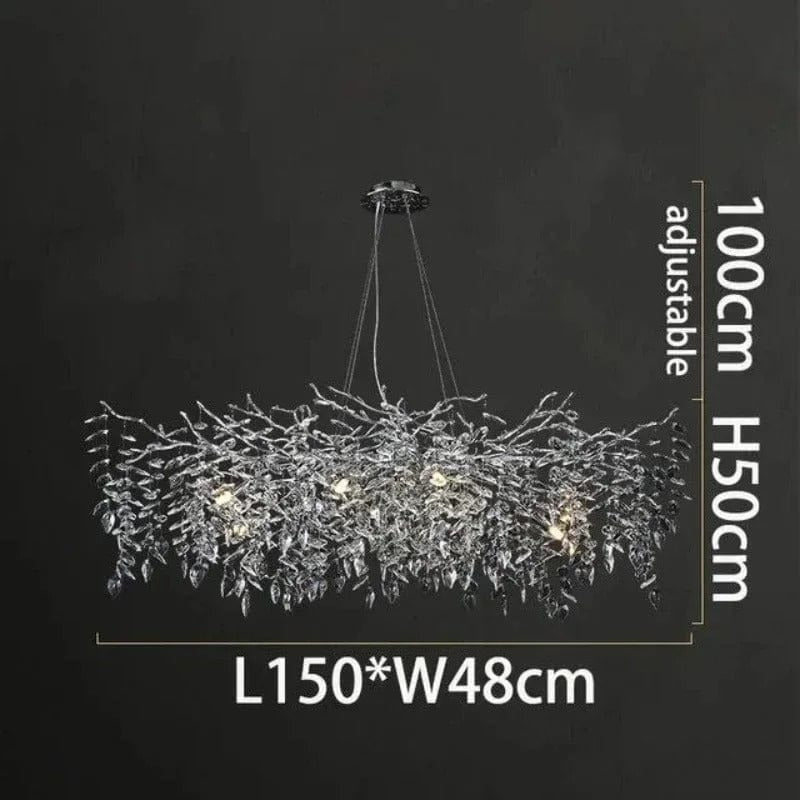 Luxurious Crystalline Luxe Chandelier - Silver