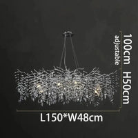 Luxurious Crystalline Luxe Chandelier - Silver