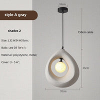 Lampe suspendue circulaire Wabi Sabi de luxe