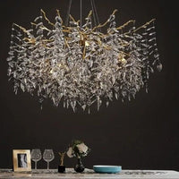 Luxurious Crystalline Luxe Chandelier - Gold