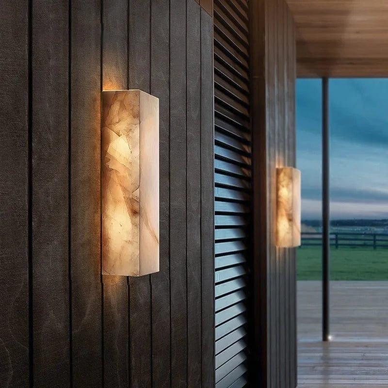 Elegant Marble Outdoor Wall Light