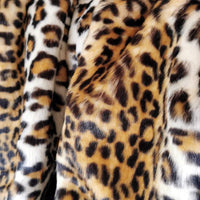 Modern Leopard Faux-Fur Blanket Throw