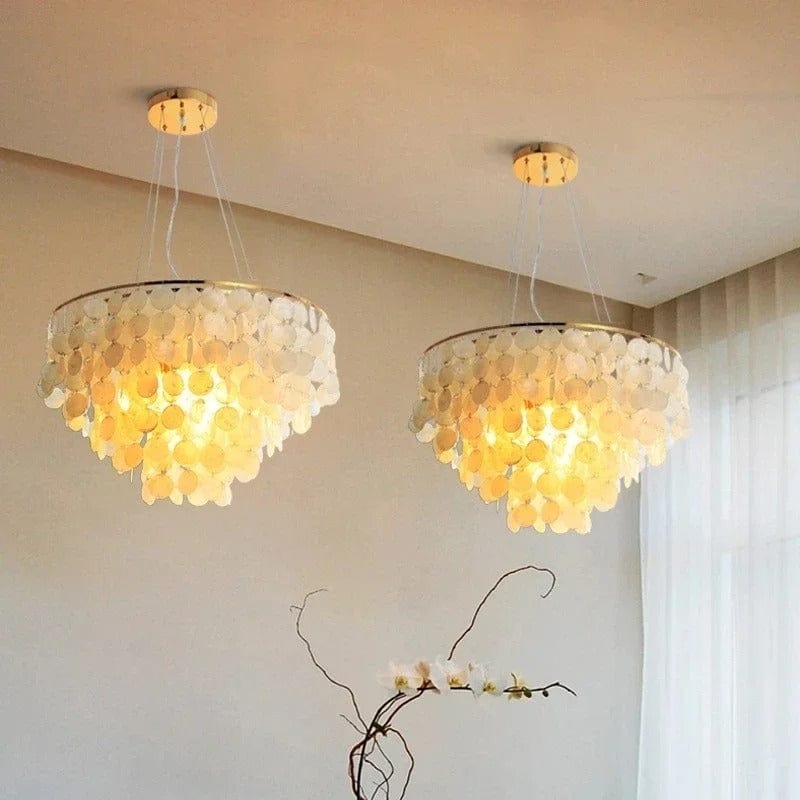 Deluxe Celeste Shell Chandelier