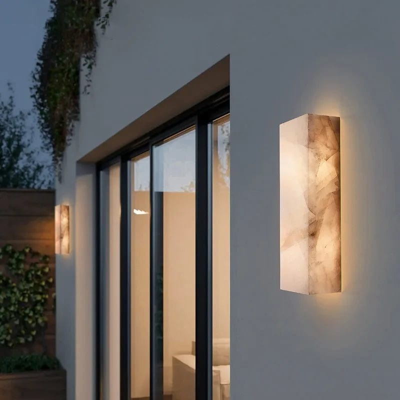 Elegant Marble Outdoor Wall Light