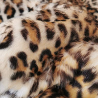 Modern Leopard Faux-Fur Blanket Throw