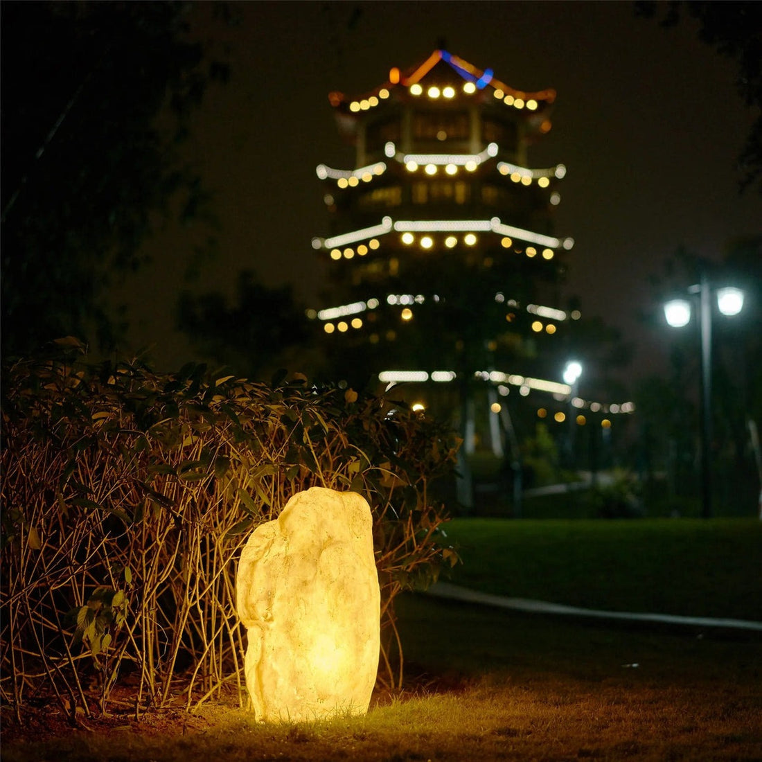 Unique Stone Outdoor Light