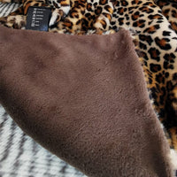 Modern Leopard Faux-Fur Blanket Throw