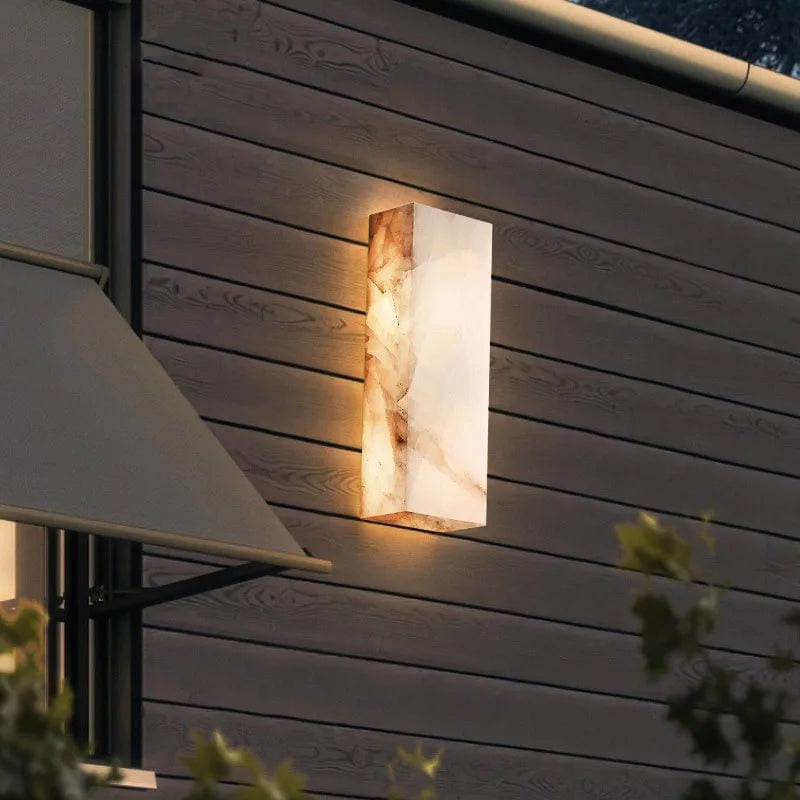 Elegant Marble Outdoor Wall Light