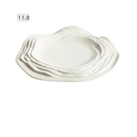 Elegant White Waves Plate Collection