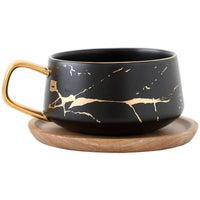 Sleek Black & White With Gold Touch Mug