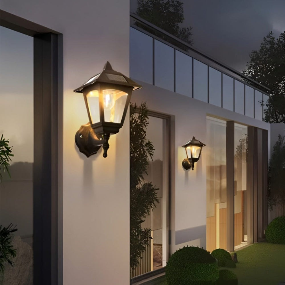 Deluxe Outdoor Solar Wall Light