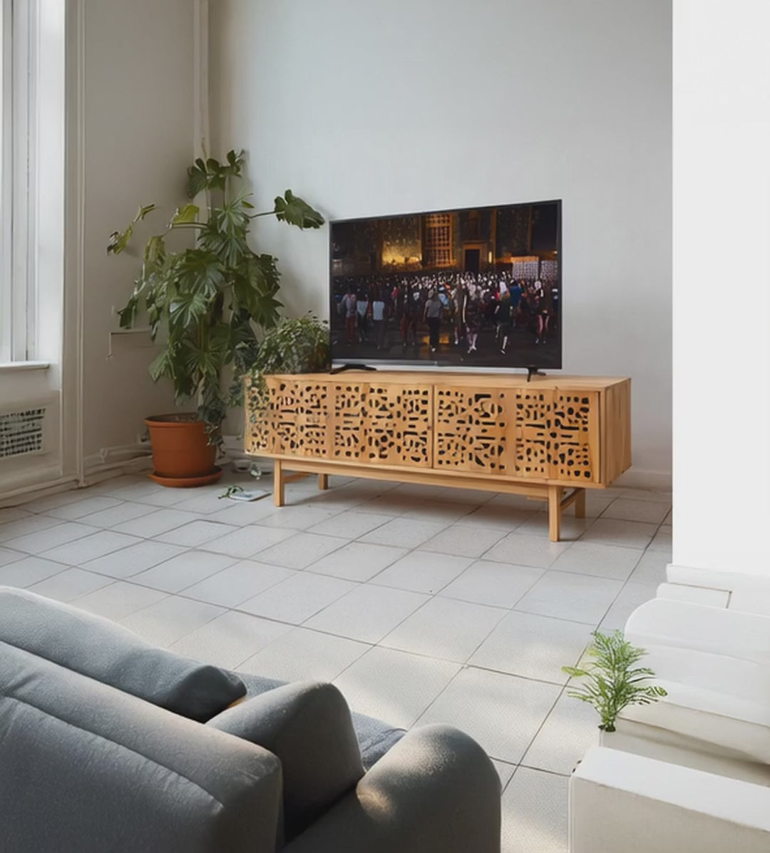 Rustic Solid Wood TV Cabinet – Handmade Farmhouse TV Stand, Antique Console, Custom Unique Furniture