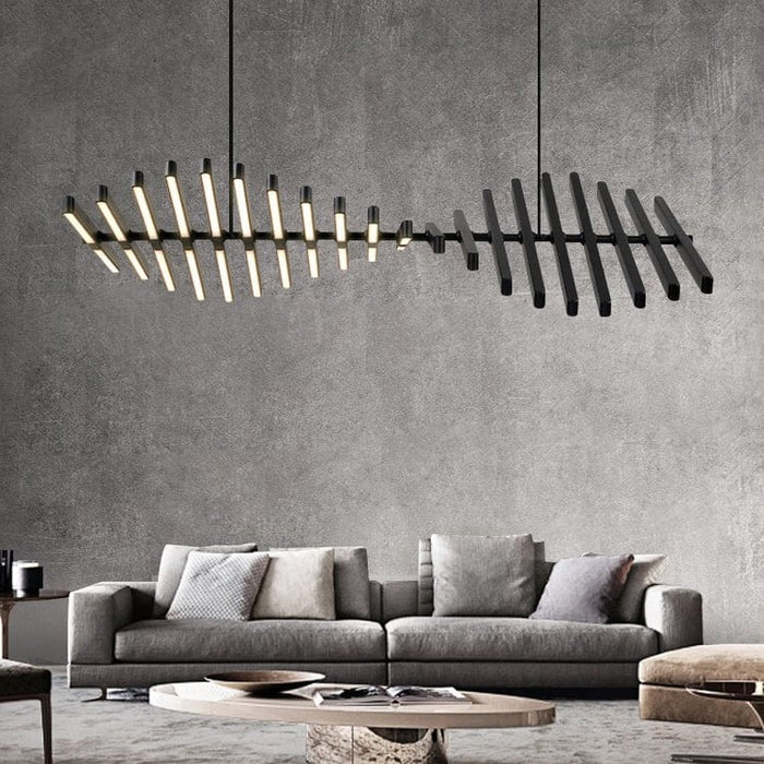 Elegant Spiral Rib Chandelier