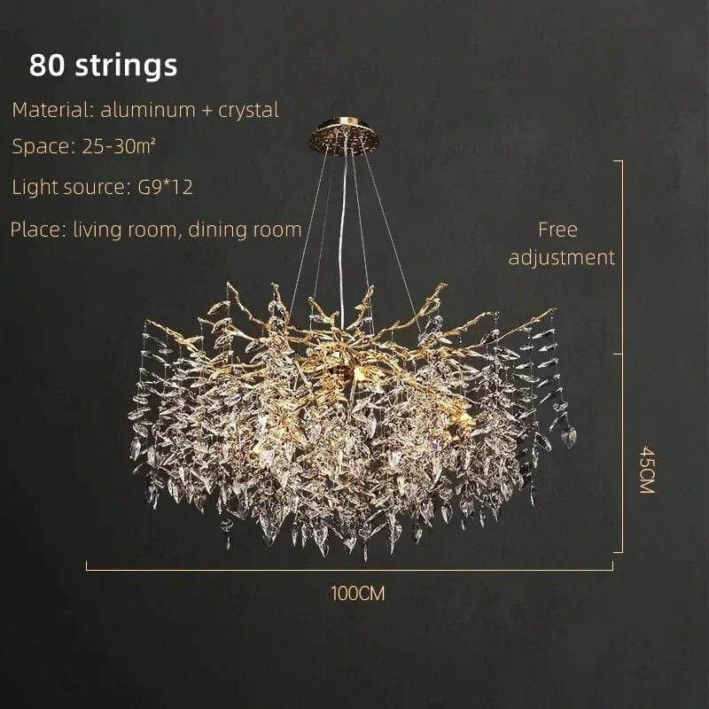 Luxurious Crystalline Luxe Chandelier - Gold