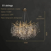 Luxurious Crystalline Luxe Chandelier - Gold