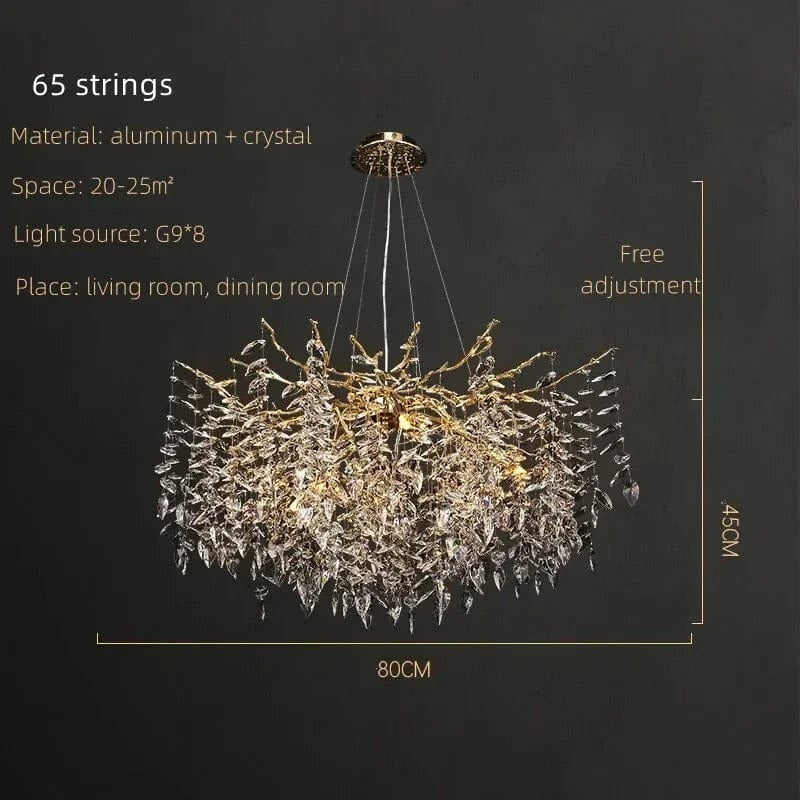 Luxurious Crystalline Luxe Chandelier - Gold