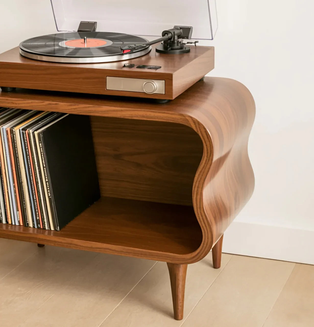 Handcrafted Record Stand Artisan Living Room Decor