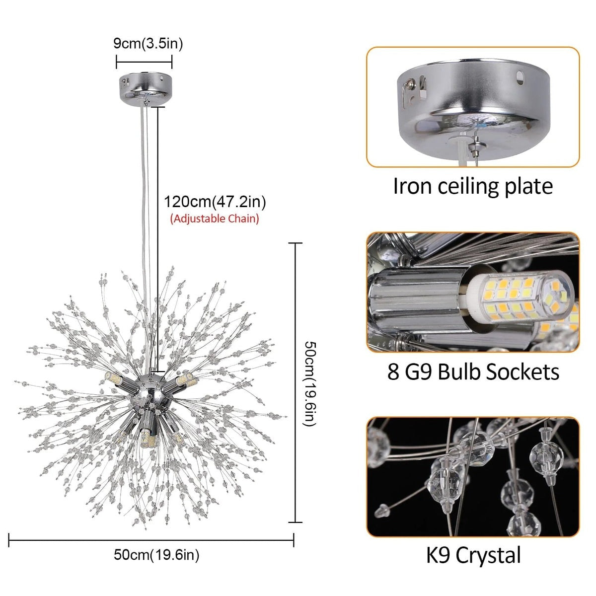 Deluxe Crystal Dandelion Light