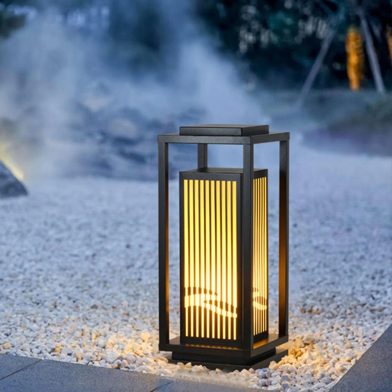 Modern Square Cage Outdoor Light