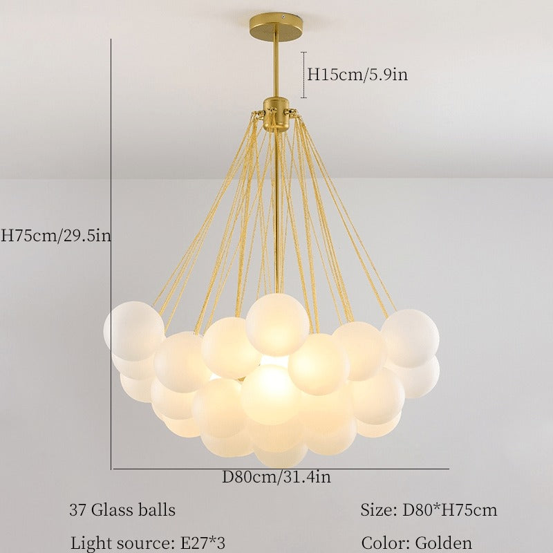 Luxurious Glass Cloud Chandelier