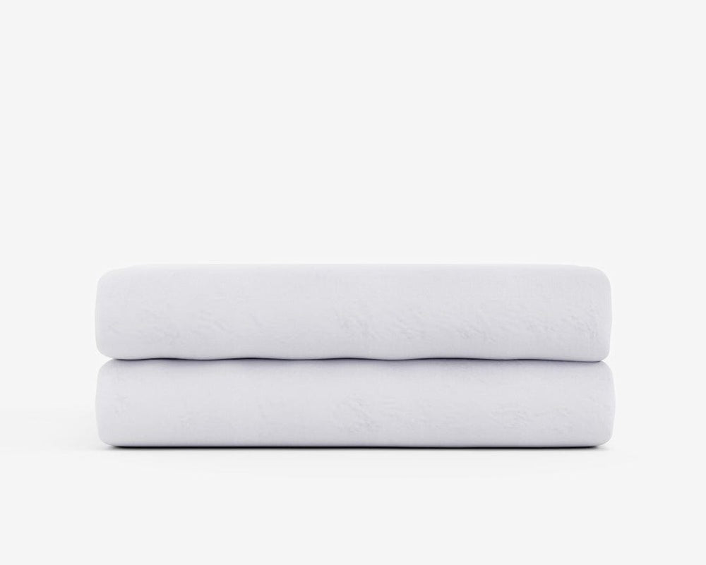 Minimalist European Linen Fitted Sheet - White