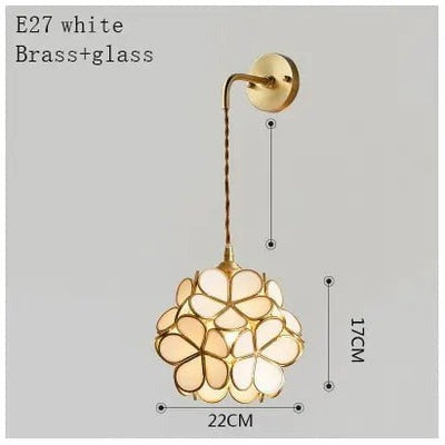 Elegant Flora Glass Wall Light