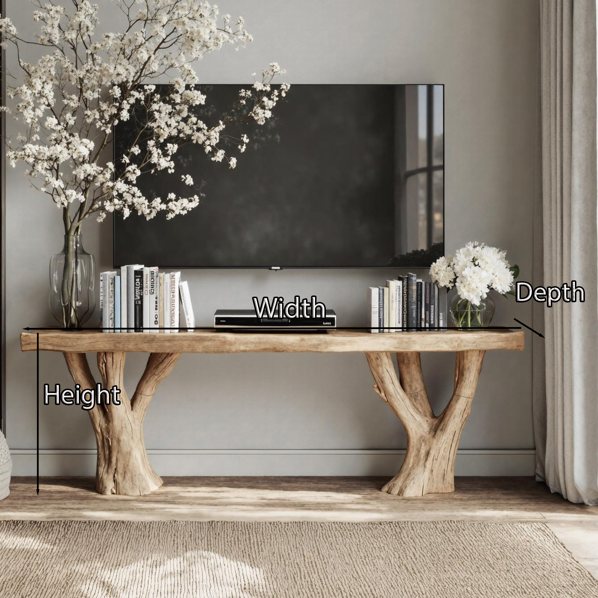 Farmhouse Handcrafted TV Cabinet For Hallway And Living Room SILDTTVC022
